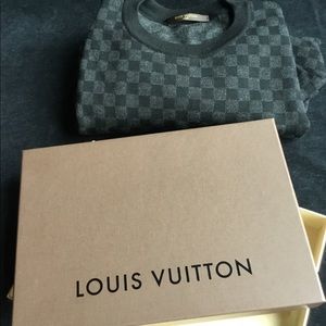 Louis Vuitton Damier Blk and Grey Cashmere Sweater